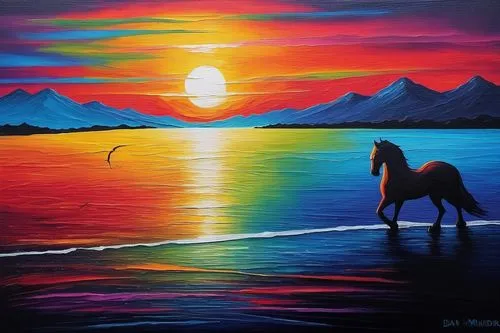 Painting Abstract Body Art Oil Painting
,colorful horse,unicorn art,painted horse,arabian horse,cheval,indigenous painting,oil painting on canvas,rainbow unicorn,unicorn and rainbow,caballo,arabian ho