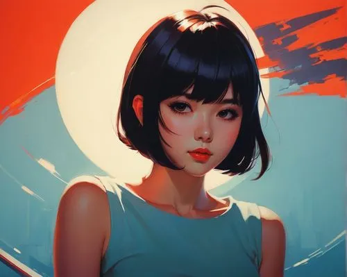 lunar,mulan,blue painting,study,digital painting,vector girl,fantasy portrait,girl with speech bubble,persona,girl portrait,rosa ' amber cover,hinata,palette,artist color,mako,portrait background,illustrator,moon,acrylic,midnight blue,Conceptual Art,Fantasy,Fantasy 19