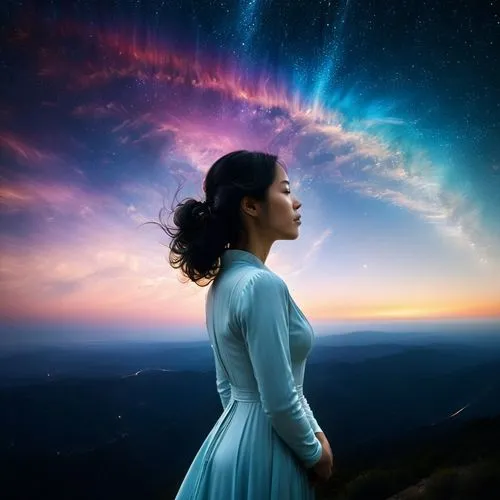 fantasy picture,photo manipulation,photomanipulation,celestial,mystical portrait of a girl,universe,Conceptual Art,Fantasy,Fantasy 28