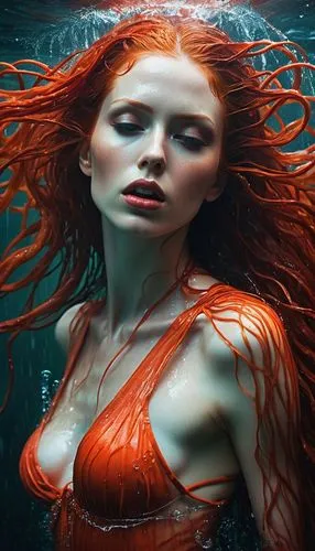 fathom,naiad,sirene,amphitrite,siren,underwater background,Illustration,Realistic Fantasy,Realistic Fantasy 15