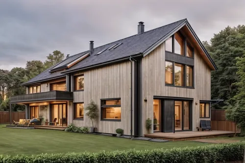 danish house,timber house,scandinavian style,smart home,eco-construction,wooden house,new england style house,modern house,modern architecture,smart house,half-timbered,house shape,folding roof,slate 