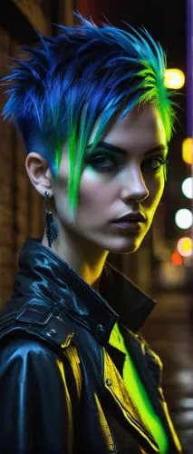 cyberpunk,punk,streampunk,punk design,neon makeup,blue hair,neon body painting,electro,grunge,neon human resources,tracer,neon light,dye,neon,techno color,neon arrows,neon colors,android inspired,emo,trespassing,Illustration,Children,Children 06