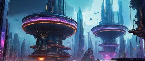 coruscant,futuristic landscape,coruscating,fantasy city,cybercity,metropolis,citadels,futuristic architecture,scifi,cybertown,futuristic,sci - fi,sci fi,arcology,spires,areopolis,wildstar,cyberia,megacorporations,space port,Conceptual Art,Sci-Fi,Sci-Fi 01