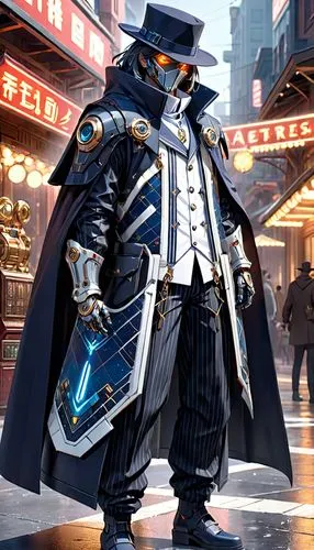 steampunk,imperial coat,admiral von tromp,gunfighter,frock coat,dodge warlock,kingpin,napoleon bonaparte,town crier,matador,banker,de ville,magistrate,overcoat,ringmaster,merchant,musketeer,aristocrat,vendor,male character,Anime,Anime,General