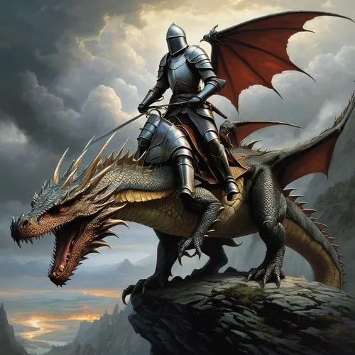 heroic fantasy,dragon slayer,draconic,massively multiplayer online role-playing game,black dragon,dragon,fantasy art,dragon of earth,fantasy picture,dragons,painted dragon,wyrm,dragoon,armored animal,castleguard,dragon li,st george,drago milenario,seat dragon,crusader,Conceptual Art,Fantasy,Fantasy 29