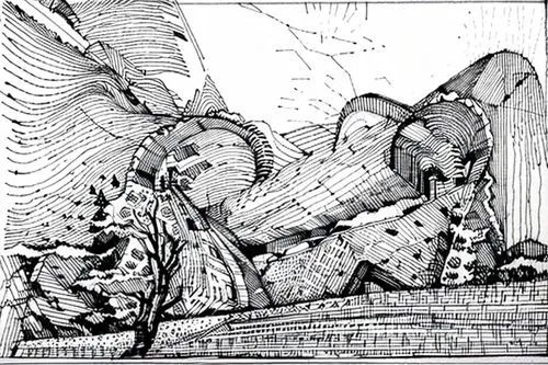 crosshatch,woodcut,illustration,cross-section,stone drawing,lithograph,sheet drawing,game drawing,engraving,cross section,hand-drawn illustration,cross sections,line drawing,cool woodblock images,pen 