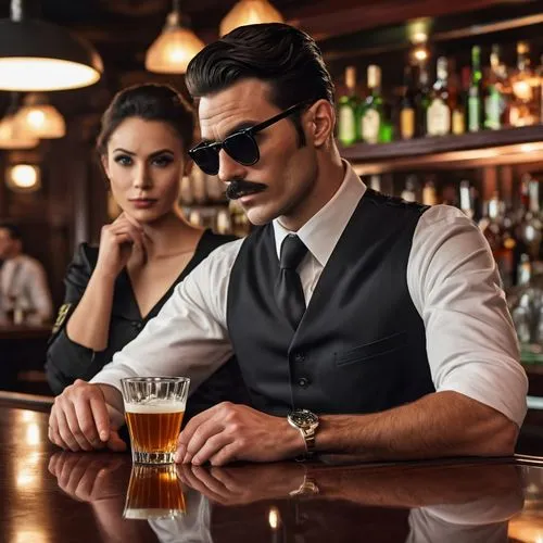 roaring twenties couple,speakeasy,bartender,speakeasies,bartenders,vintage man and woman,barman,old fashioned,cuba libre,negroni,barmen,mixologists,barkeep,wadala,barkeeper,sazerac,jagermeister,leontini,barmaids,roaring twenties,Photography,General,Realistic