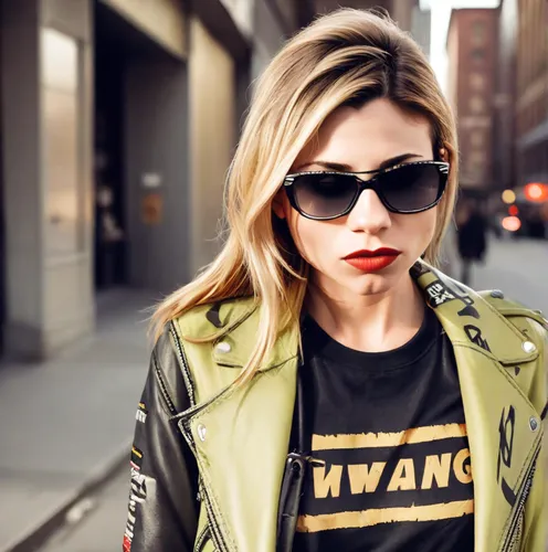 aviator sunglass,street fashion,menswear for women,sunglasses,aviator,woman in menswear,cool blonde,women fashion,sunglass,national parka,outerwear,ray-ban,on the street,runways,madonna,new york streets,pop art style,hipster,attractive woman,parka