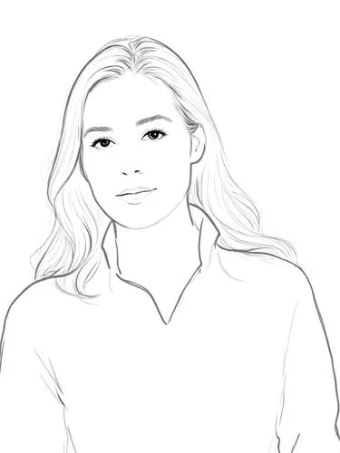 a sketch of a woman wearing a white shirt,rotoscoped,rotoscope,uncolored,rotoscoping,angel line art,wipp,Design Sketch,Design Sketch,Rough Outline