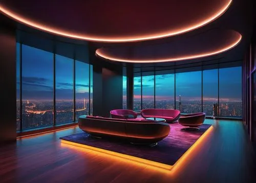 penthouses,great room,apartment lounge,sky apartment,livingroom,modern living room,living room,modern room,skyloft,chaise lounge,modern minimalist lounge,minotti,luxury suite,sleeping room,modern decor,lounge,colored lights,luxe,luxury,sitting room,Art,Classical Oil Painting,Classical Oil Painting 44