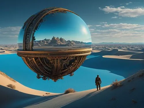 parabolic mirror,crystal ball-photography,parallel worlds,glass sphere,crystal ball,little planet,magic mirror,futuristic landscape,3d fantasy,technosphere,crystalball,afrofuturism,planet eart,stereographic,fractals art,virtual landscape,transhumanists,gyroscopic,mirror of souls,lensball,Photography,General,Fantasy