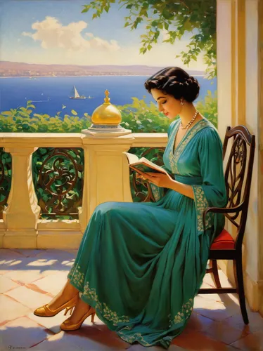 Immerse the reader in a nostalgic scene starring Faten Hamama.,girl studying,lev lagorio,barbara millicent roberts,emile vernon,italian painter,woman at cafe,women's novels,woman playing,reading,girl 