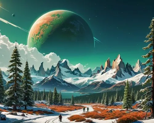 landscape background,fantasy landscape,ice planet,space art,futuristic landscape,alien planet,fantasy picture,terraformed,offworld,mountain landscape,extrasolar,nature background,mountain scene,lunar landscape,snowy mountains,mountainous landscape,christmas snowy background,christmas landscape,background image,gliese,Conceptual Art,Sci-Fi,Sci-Fi 20