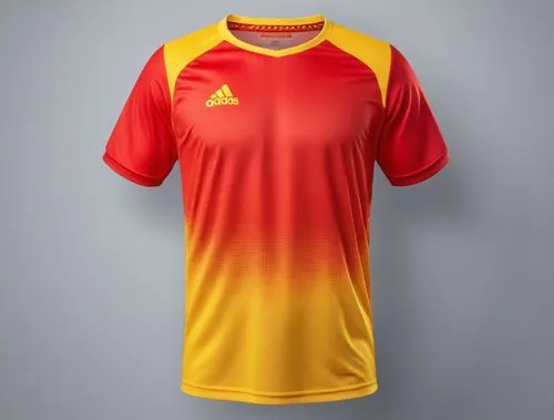 red and yellow color, geometric design, nice design, crative design, hlaftone dotted design, three colone design, jersey team ,a soccer jersey on a wall,nordsjaelland,monarcas,selangor,malatyaspor,syr