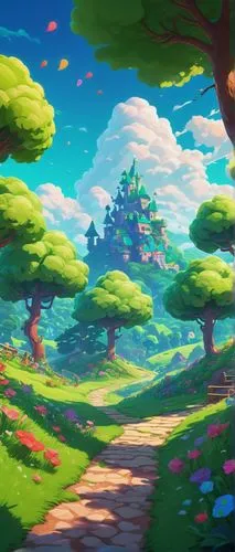 mushroom landscape,cartoon video game background,4k wallpaper,watermelon wallpaper,mushroom island,spring background,frog background,cube background,landscape background,art background,forest background,fairy forest,springtime background,watermelon background,background with stones,cartoon forest,april fools day background,fairy world,druid grove,3d background,Illustration,Paper based,Paper Based 27