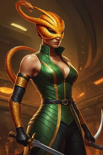 symetra,mara,shen,tiber riven,huntress,female warrior,nami,cancer icon,swordswoman,catarina,artemis,dragon li,mantis,cobra,cat warrior,springbok,karnak,emerald lizard,noodle image,venera,Illustration,Abstract Fantasy,Abstract Fantasy 17