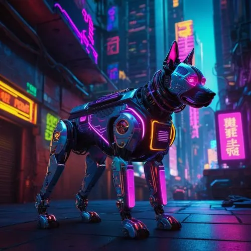 cyberpunk,laika,electric donkey,posavac hound,doberman,schnauzer,color rat,eurohound,jagdterrier,jackal,smaland hound,terrier,bolt-004,japanese terrier,russo-european laika,police dog,futuristic,nova,color dogs,canine,Conceptual Art,Sci-Fi,Sci-Fi 26