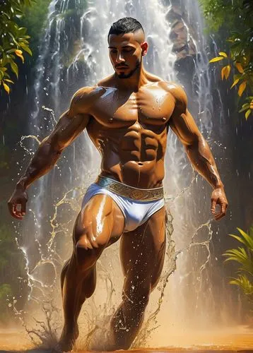 aqualad,tarzan,kushti,sagat,iyanya,kukui,Art,Artistic Painting,Artistic Painting 35