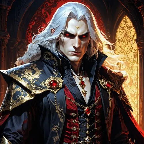 alucard,raistlin,suvorov,lestat,salieri,woolfe,vlad,sparda,karna,norrington,shibusawa,castlevania,vladislaus,dantes,strahd,nobleman,count dracula,filaret,niles,herennius,Illustration,Realistic Fantasy,Realistic Fantasy 25