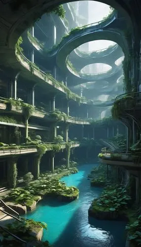 futuristic landscape,ancient city,labyrinthian,underwater oasis,environments,imperial shores,underwater landscape,areopolis,fantasy landscape,fractal environment,habitats,environment,paleoenvironment,lagoon,ecotopia,sulaco,arcology,waterscape,aquaculture,aquarium,Conceptual Art,Graffiti Art,Graffiti Art 12