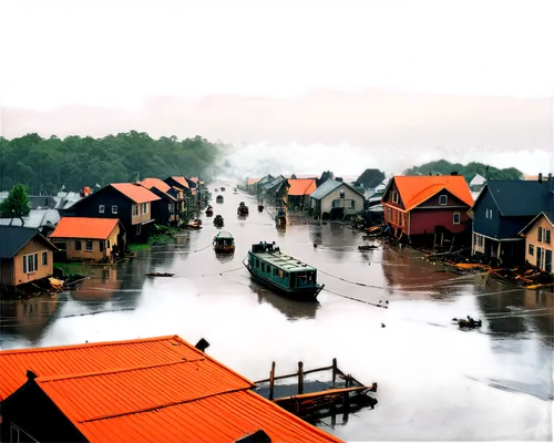 stilt houses,wooden houses,korean folk village,floating huts,half-timbered houses,icelandic houses,row of houses,mud village,escher village,fishing village,inle lake,korean village snow,holland,rainy season,hulunbuir,folk village,chalets,cube stilt houses,suzhou,traditional village,Illustration,Vector,Vector 13