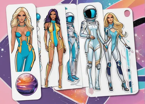 card deck,collectible card game,valerian,paper dolls,space-suit,a plastic card,spacesuit,star card,tarot cards,silver surfer,space suit,tokens,costumes,card game,playing card,playing cards,tarot,protective suit,horoscope libra,humanoid,Unique,Design,Sticker