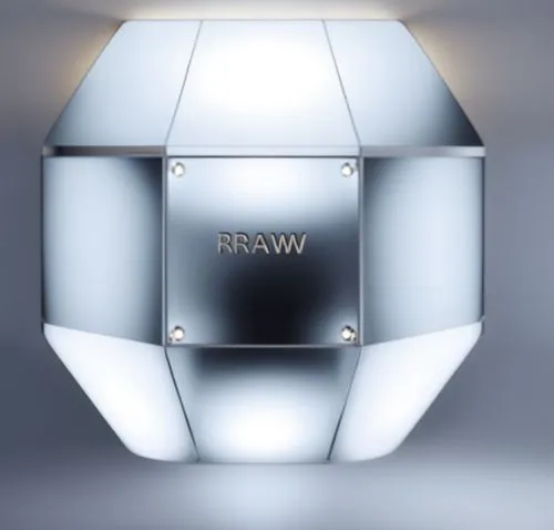 an abstract wall lamp in a square frame with rivets and a round, rectangleed base,ball cube,rwe,beamwidth,prism ball,pawi,rawa,Photography,General,Realistic