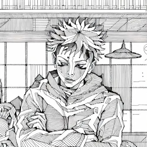 mono line art,killua hunter x,mono-line line art,punk design,manga,comic style,baby boy,punk,thunderstorm mood,hide,angel line art,killua,anime boy,mohawk,line-art,lineart,spike,katakuri,line art,pencils,Design Sketch,Design Sketch,None