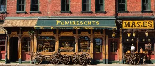 storefronts,druggists,jackson hole store fronts,merchants,passyunk,patisserie,virginia city,july 1888,pasteleria,peddlers,storefront,shopkeepers,piquette,watercolor shops,dispensaries,patisseries,puppet theatre,pastry shop,souvenirs,shopfronts,Conceptual Art,Sci-Fi,Sci-Fi 08