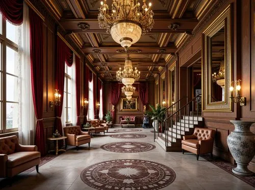 royal interior,entrance hall,ornate room,foyer,hallway,highclere castle,ritzau,cliveden,claridge,nymphenburg,enfilade,lanesborough,althorp,danish room,chateau margaux,anteroom,corridor,europe palace,interior decor,neoclassical