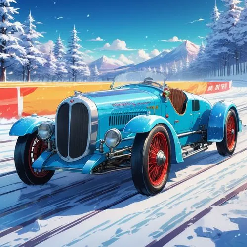 automobile racer,christmas retro car,racing road,christmas cars,game car,delage,hillclimb,ecurie,car racing,steam car,jalopy,snowplow,vintage cars,alpine drive,delahaye,racing car,nuvolari,speedcar,alpine style,vintage car,Illustration,Japanese style,Japanese Style 03