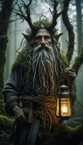 forest man,the wizard,gandalf,woodsman,fantasy picture,hobbit,shamanism,fantasy portrait,druid,the wanderer,wizard,fantasy art,shamanic,wood elf,druids,shaman,farmer in the woods,elven forest,magic tree,paganism,Photography,Fashion Photography,Fashion Photography 07