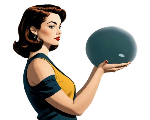 crystal ball,retro woman,retro girl,girl with speech bubble,digital painting,retro pin up girl,saucer,girl with cereal bowl,retro women,retro 1950's clip art,crystalball,troi,vesper,transistor,woman holding pie,art deco woman,bioshock,atomic age,digital drawing,mercury,Illustration,American Style,American Style 09