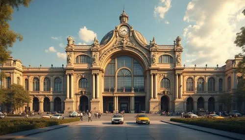 sapienza,french train station,europe palace,naboo,dolmabahce,glyptotek,keleti,louvre museum,neoclassical,kunsthistorisches museum,musée d'orsay,louvre,milanesi,universal exhibition of paris,theed,city palace,render,grand master's palace,descoteaux,federal palace,Photography,General,Realistic