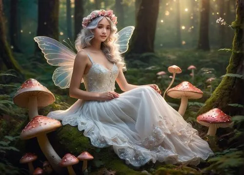 faerie,faery,fairy forest,fairy,little girl fairy,vintage fairies,fairy queen,garden fairy,fairy world,child fairy,ballerina in the woods,flower fairy,fairies,rosa 'the fairy,fairies aloft,fae,rosa ' the fairy,fantasy picture,agaric,fairy house,Art,Classical Oil Painting,Classical Oil Painting 08