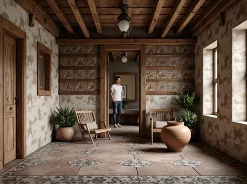 ceramiche,terracotta tiles,spanish tile,moroccan pattern,wooden floor,wooden door,patterned wood decoration,tile kitchen,almond tiles,amanresorts,entryway,ceramic floor tile,ceramic tile,gustavian,inglenook,tiles,clay floor,floor tiles,wooden wall,parquetry