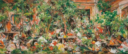 flower of the passion,orange tree,procession,fruit market,floral decorations,floral garland,theatre curtains,theater curtain,post impressionist,still life of spring,the market,braque du bourbonnais,rosarium,curtain,work in the garden,the foliage,orange blossom,audience,floral corner,hanging temple,Conceptual Art,Oil color,Oil Color 18