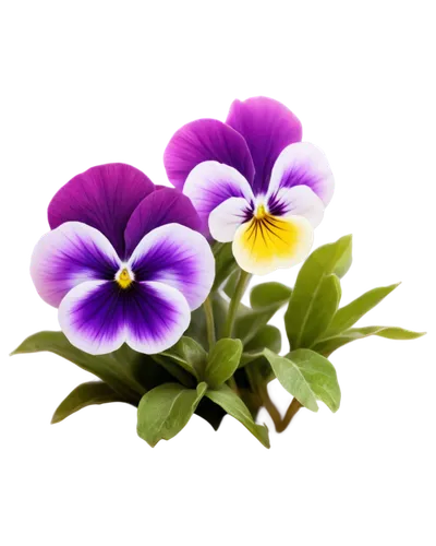 delicate flowers, pansy purple, yellow, pink, white petals, soft focus, natural light, shallow depth of field, 3/4 composition, warm color tone, gentle shadows, intricate details, subtle texture, deli