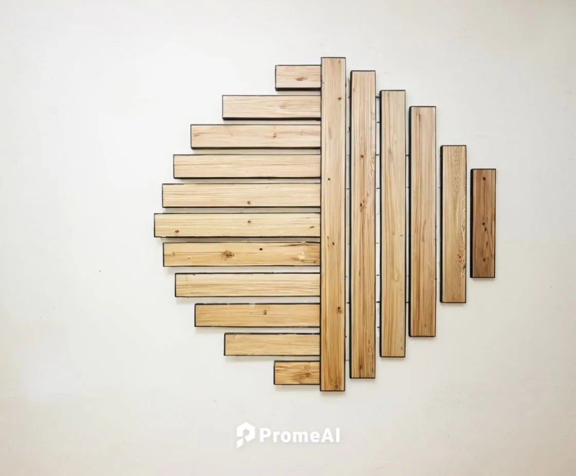 a wall decor made of wood and metal against a white background,several pieces of wood in a heart shape,bookshelf,bookstand,wooden shelf,bookcase,wooden ladder,wooden pencils,Photography,Documentary Ph