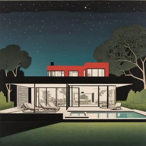 mid century modern,mid century house,matruschka,mid century,real-estate,home landscape,cd cover,holiday home,summer house,house silhouette,archidaily,contemporary,modern house,roof landscape,ruhl house,villa,art deco,pool house,bungalow,frame house,Illustration,Vector,Vector 20