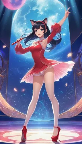 fantasia,majorette (dancer),coca-cola light sango,rosa ' amber cover,rockabella,life stage icon,valentine background,japanese sakura background,mikuru asahina,cg artwork,game illustration,vanessa (butterfly),nico,siu mei,rosa 'the fairy,red background,honmei choco,scarlet witch,red tunic,cheshire,Illustration,Realistic Fantasy,Realistic Fantasy 01