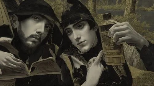 gothic portrait,sci fiction illustration,meticulous painting,detail shot,holbein,book illustration,sextant,fantasy art,fantasy portrait,bram stoker,game illustration,novels,assassins,investigator,oil painting on canvas,absinthe,painting work,oil painting,hieromonk,witches,Art sketch,Art sketch,Decorative