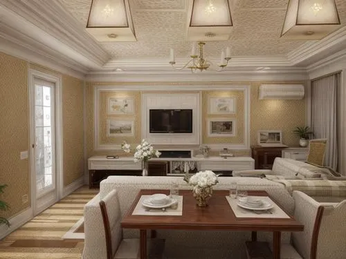 stucco ceiling,coffered,dining room,interior decoration,breakfast room,interior decor,Interior Design,Living room,Modern,Italian Contemporary