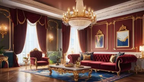 ornate room,victorian room,royal interior,opulently,chambre,baccarat,interior decoration,opulent,opulence,ritzau,neoclassical,danish room,interior decor,royale,great room,malplaquet,bedchamber,rococo,palatial,furnishings,Illustration,Japanese style,Japanese Style 03