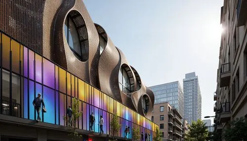 isetan,niketown,bloomingdales,radio city music hall,guggenheim museum,sanlitun,shinsegae,lindbaek,artium,julliard,juilliard,selfridges,andaz,hongdan center,colorful facade,zeil,luminato,futuristic architecture,gensler,tishman