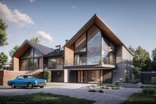 modern house,3d rendering,timber house,modern architecture,eco-construction,mid century house,smart house,folding roof,cubic house,smart home,wooden house,residential house,dunes house,contemporary,frame house,modern style,cube house,build by mirza golam pir,danish house,house shape