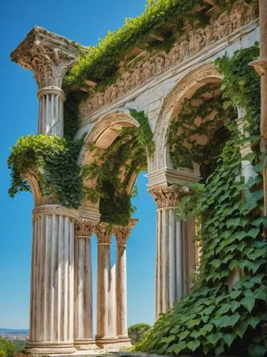 colonnades,doric columns,roman columns,marble palace,columns,pillars,peristyle,greek temple,jardiniere,pergola,kykuit,caserta,temple of diana,colonnade,palladianism,celsus library,crillon,palladian,three pillars,janiculum,Illustration,Vector,Vector 03