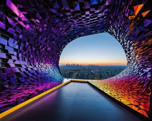 wall tunnel,tunnel,futuristic art museum,tunel,wall,futuristic landscape,tunneling,kaleidoscape,3d background,slide tunnel,turrell,color wall,train tunnel,virtual landscape,underpass,futuristic architecture,tunneled,windows wallpaper,ufo interior,tunnels