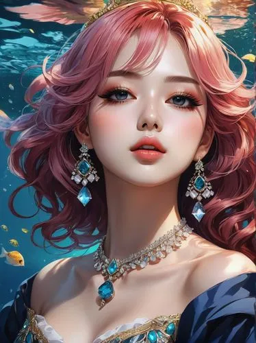 mermaid background,the sea maid,amphitrite,mermaid vectors,nereids,sirena,Illustration,Realistic Fantasy,Realistic Fantasy 07