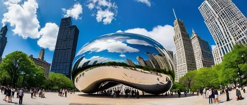 chicago,chicagoland,kidney bean,chicagoan,360 ° panorama,dearborn,detriot,damrosch,big marbles,photosphere,wdiv,dusable,illinoisan,chicago skyline,spherical image,cermak,illinoian,etfe,triforium,glass sphere,Conceptual Art,Daily,Daily 06